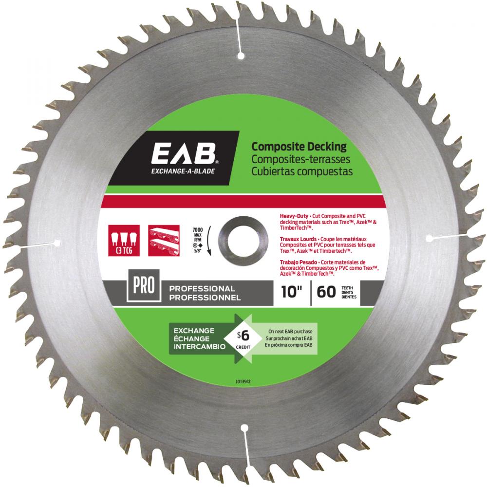 10&#34; x 60 Teeth Finishing Composite Decking Professional Saw Blade<span class=' ItemWarning' style='display:block;'>Item is usually in stock, but we&#39;ll be in touch if there&#39;s a problem<br /></span>