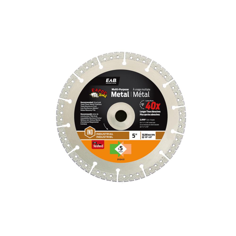 5&#34; Metal Cutting Razor Back® Diamond Blade Steel Industrial Diamond Blade<span class=' ItemWarning' style='display:block;'>Item is usually in stock, but we&#39;ll be in touch if there&#39;s a problem<br /></span>