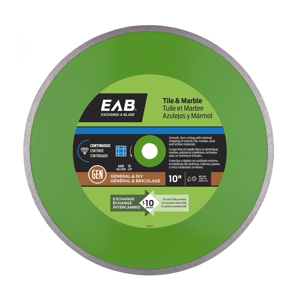 10&#34; Continuous Rim Ceramic Tile Green Diamond Blade<span class=' ItemWarning' style='display:block;'>Item is usually in stock, but we&#39;ll be in touch if there&#39;s a problem<br /></span>