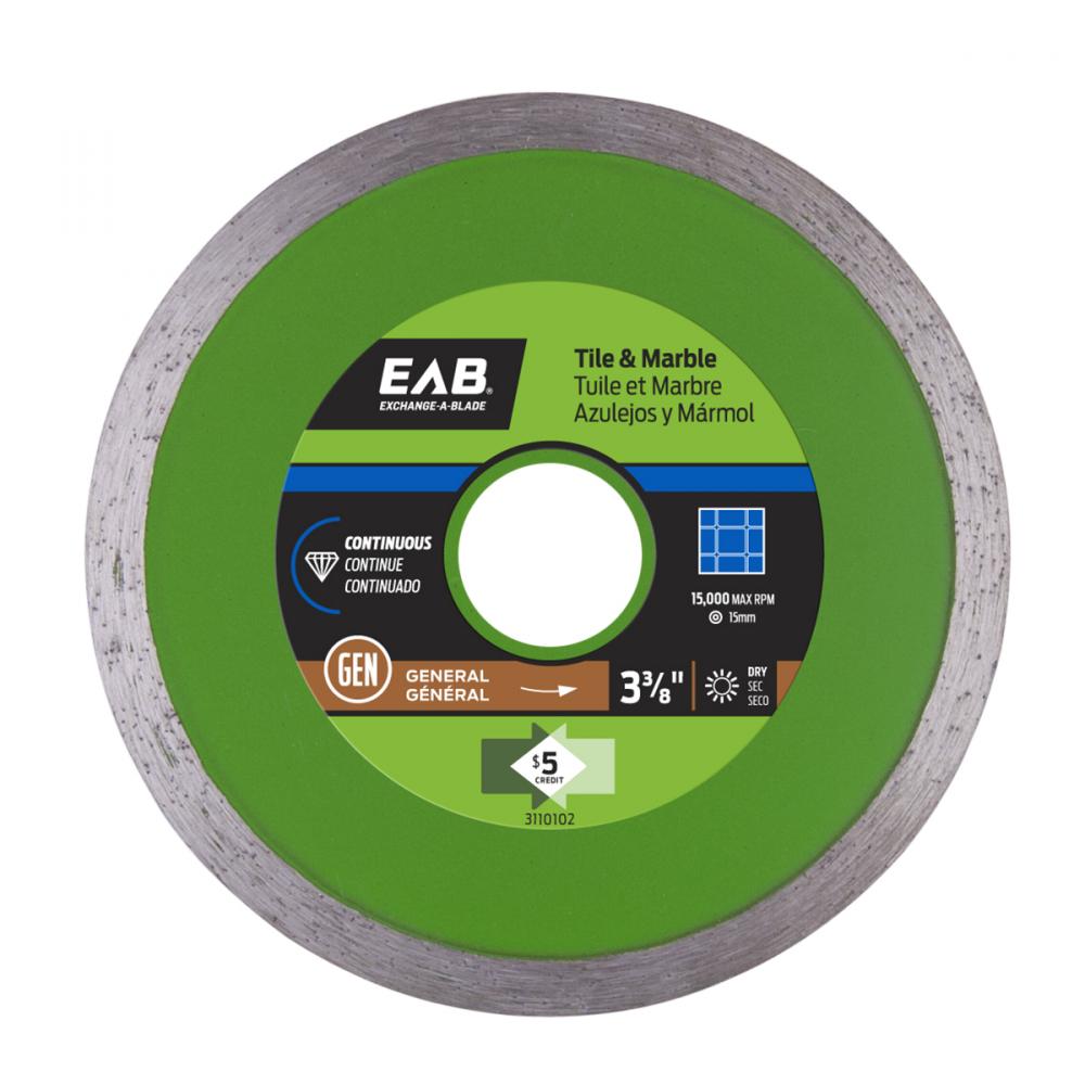 3 3/8&#34; Continuous Rim Ceramic Tile Green Diamond Blade<span class=' ItemWarning' style='display:block;'>Item is usually in stock, but we&#39;ll be in touch if there&#39;s a problem<br /></span>