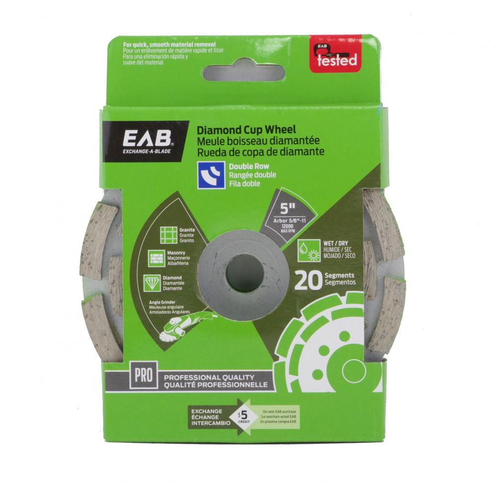 5&#34; Specialty Cup Wheel Segmented Double Row Concrete Professional Diamond Blade<span class=' ItemWarning' style='display:block;'>Item is usually in stock, but we&#39;ll be in touch if there&#39;s a problem<br /></span>