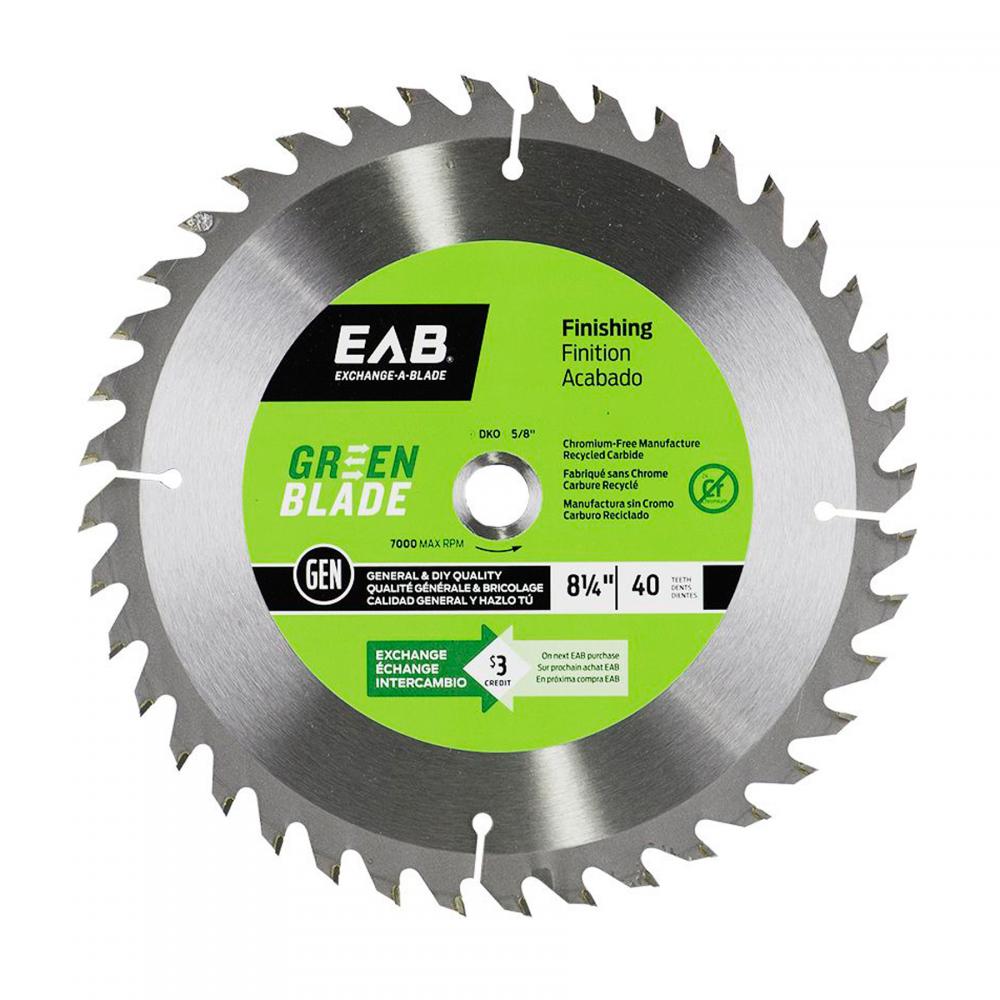 8 1/4&#34; x 40 Teeth Finishing Green Blade Saw Blade<span class=' ItemWarning' style='display:block;'>Item is usually in stock, but we&#39;ll be in touch if there&#39;s a problem<br /></span>