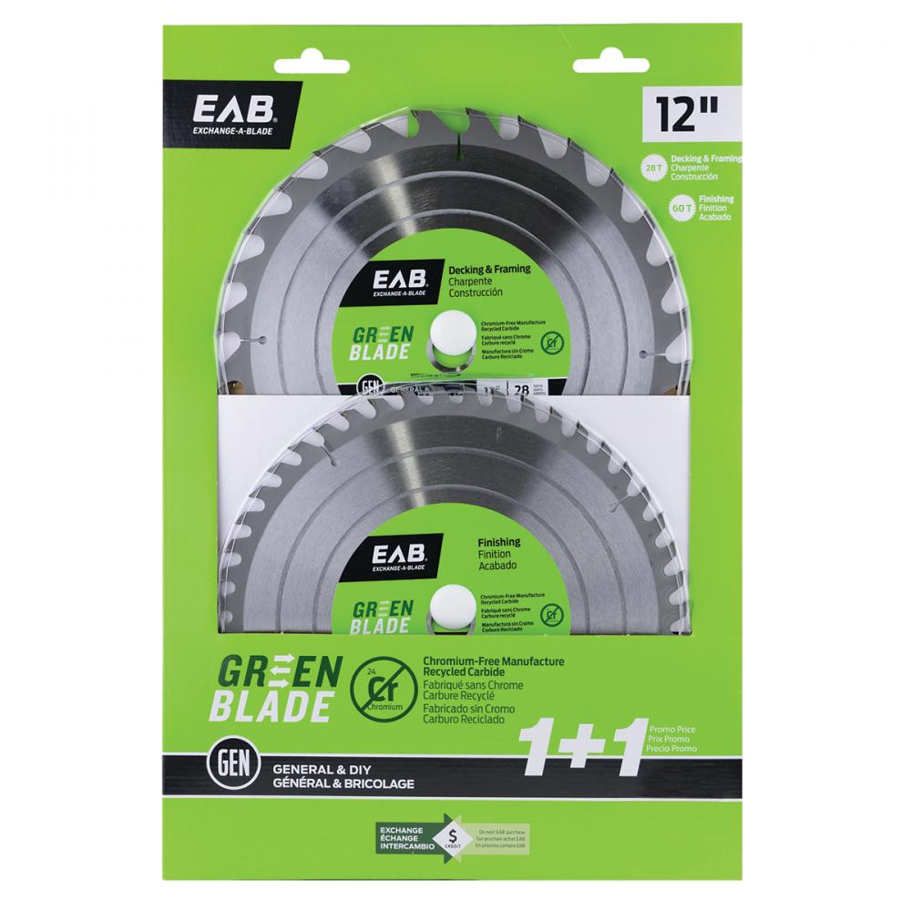 12&#34; x 28 & 48 Teeth Framing Combo (2 Pc Multipack) Saw Blade<span class=' ItemWarning' style='display:block;'>Item is usually in stock, but we&#39;ll be in touch if there&#39;s a problem<br /></span>