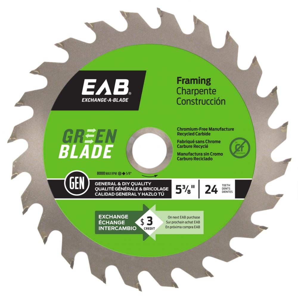 5 3/8&#34; x 24 Teeth Framing Green Blade Saw Blade<span class=' ItemWarning' style='display:block;'>Item is usually in stock, but we&#39;ll be in touch if there&#39;s a problem<br /></span>