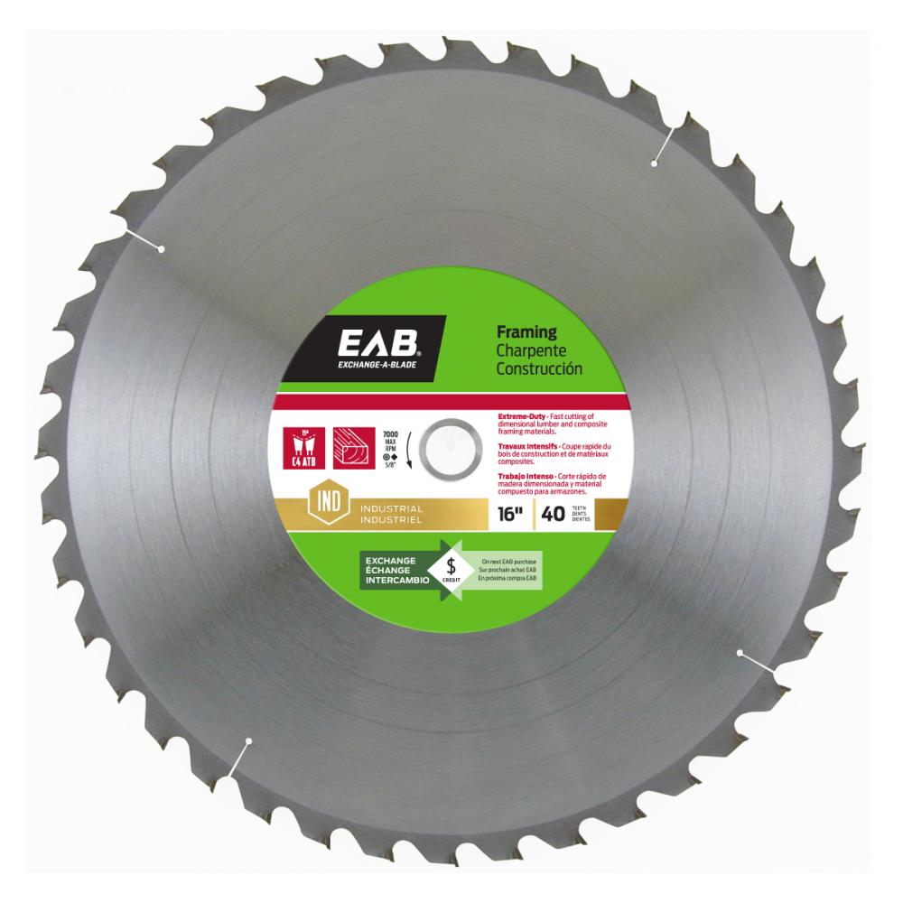 16&#34; x 40 Teeth Framing Industrial Saw Blade<span class=' ItemWarning' style='display:block;'>Item is usually in stock, but we&#39;ll be in touch if there&#39;s a problem<br /></span>