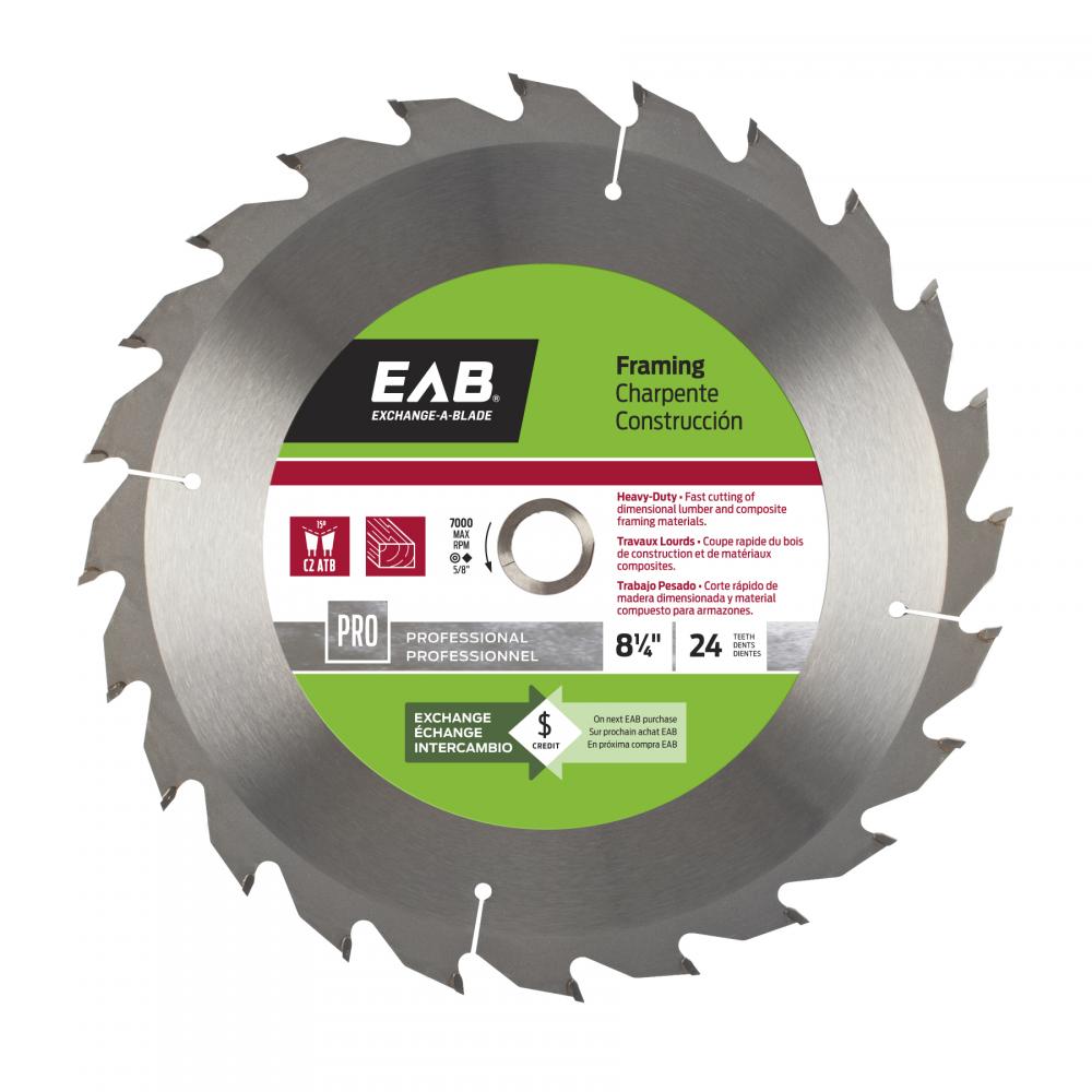 8 1/4&#34; x 24 Teeth Framing Professional Saw Blade<span class=' ItemWarning' style='display:block;'>Item is usually in stock, but we&#39;ll be in touch if there&#39;s a problem<br /></span>