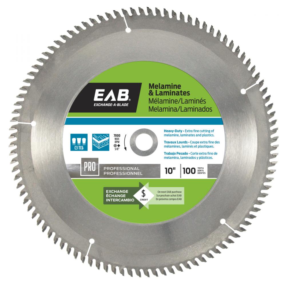 10&#34; x 100 Teeth Finishing Melamine Professional Saw Blade<span class=' ItemWarning' style='display:block;'>Item is usually in stock, but we&#39;ll be in touch if there&#39;s a problem<br /></span>