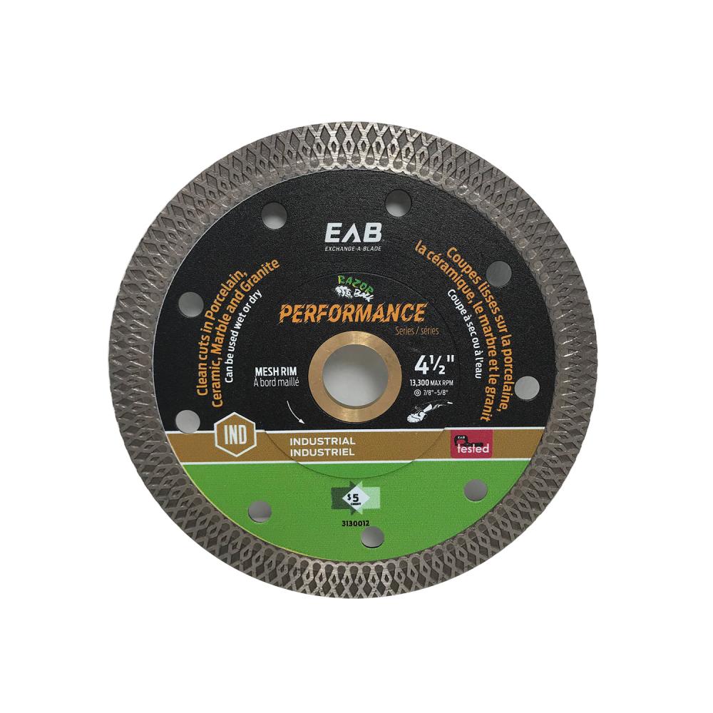 4 1/2&#34; Mesh Rim Porcelain Tile Industrial Diamond Blade<span class=' ItemWarning' style='display:block;'>Item is usually in stock, but we&#39;ll be in touch if there&#39;s a problem<br /></span>