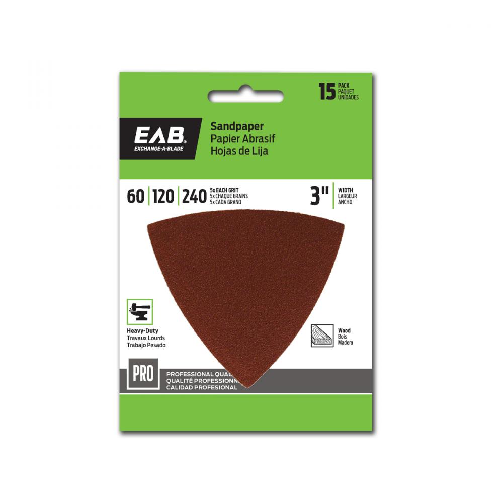 3&#34; x 60/120/240 Grit Sandpaper (15 Pack) Professional Oscillating Accessory<span class=' ItemWarning' style='display:block;'>Item is usually in stock, but we&#39;ll be in touch if there&#39;s a problem<br /></span>