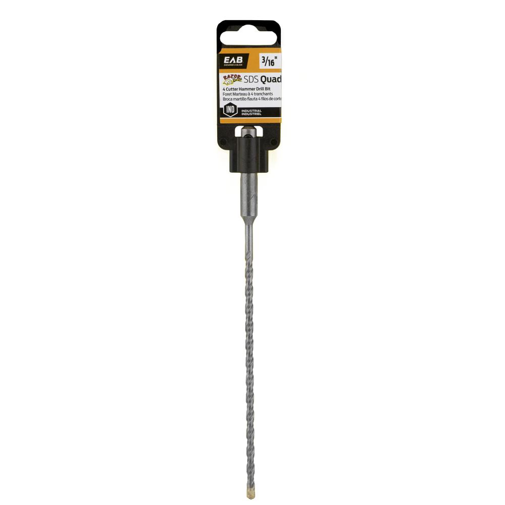 3/16&#34; x 6&#34; x 8&#34; Masonry SDS Quad Industrial Drill Bit<span class=' ItemWarning' style='display:block;'>Item is usually in stock, but we&#39;ll be in touch if there&#39;s a problem<br /></span>