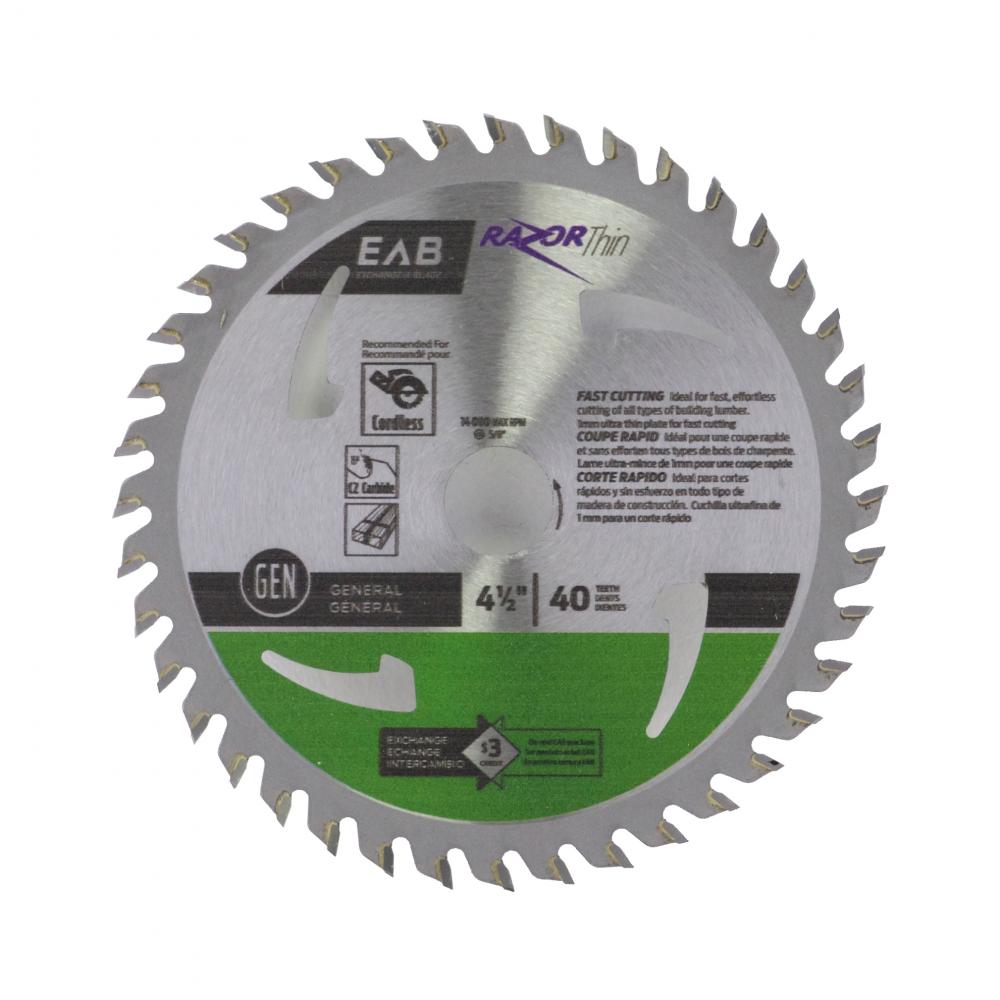 4 1/2&#34; x 40 Teeth Finishing Razor Thin® Saw Blade<span class=' ItemWarning' style='display:block;'>Item is usually in stock, but we&#39;ll be in touch if there&#39;s a problem<br /></span>