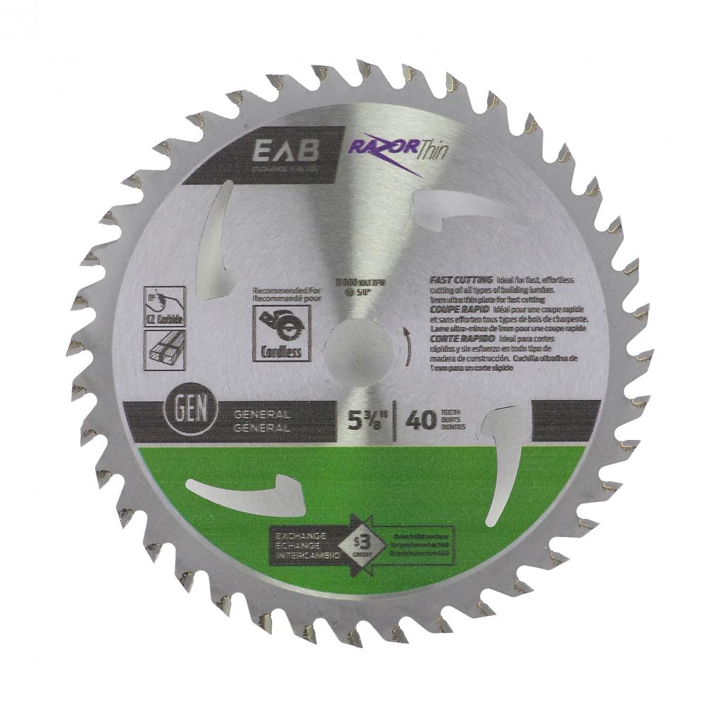 5 3/8&#34; x 40 Teeth Finishing Razor Thin® Saw Blade<span class=' ItemWarning' style='display:block;'>Item is usually in stock, but we&#39;ll be in touch if there&#39;s a problem<br /></span>