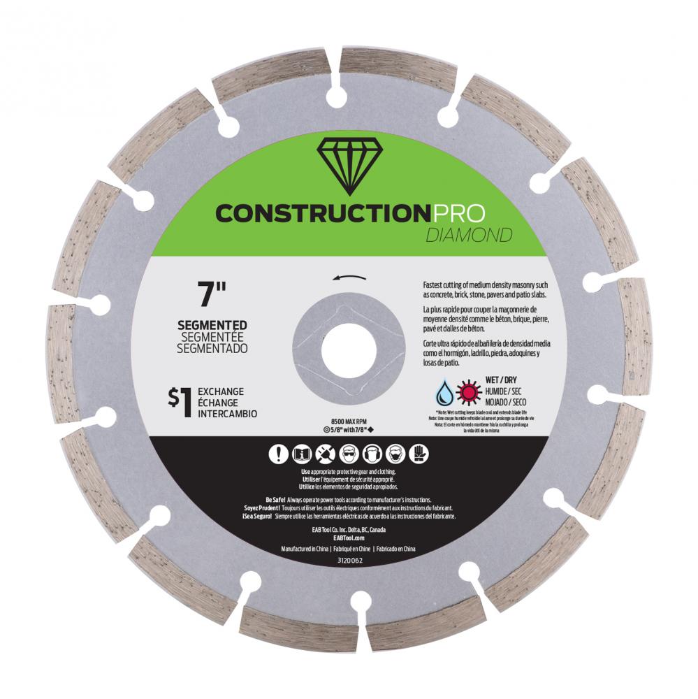 7&#34; Segmented Rim Concrete Yellow Diamond Blade<span class=' ItemWarning' style='display:block;'>Item is usually in stock, but we&#39;ll be in touch if there&#39;s a problem<br /></span>