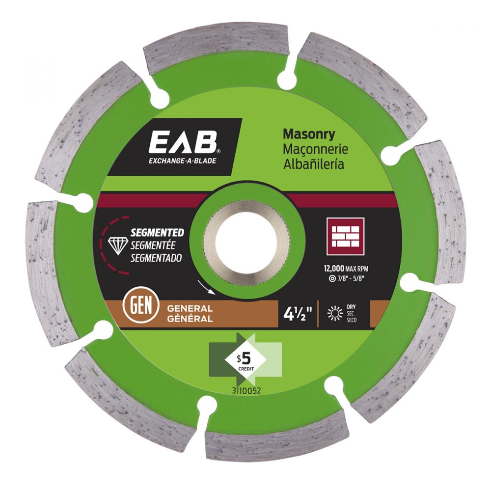 4 1/2&#34; Segmented Rim Concrete Green Diamond Blade<span class=' ItemWarning' style='display:block;'>Item is usually in stock, but we&#39;ll be in touch if there&#39;s a problem<br /></span>