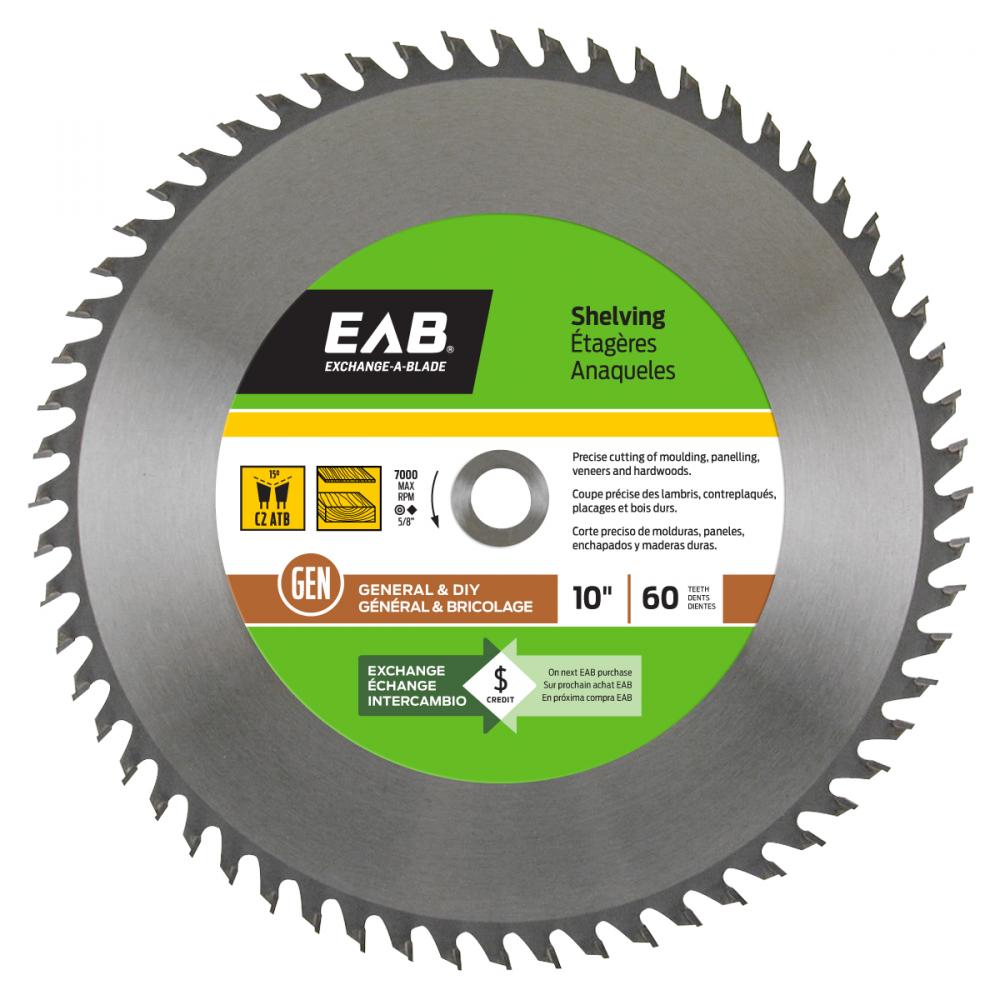 10&#34; x 60 Teeth Finishing Shelving Saw Blade<span class=' ItemWarning' style='display:block;'>Item is usually in stock, but we&#39;ll be in touch if there&#39;s a problem<br /></span>