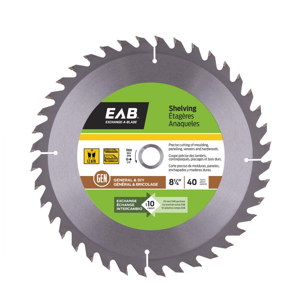 8 1/4&#34; x 40 Teeth Finishing Shelving Saw Blade<span class=' ItemWarning' style='display:block;'>Item is usually in stock, but we&#39;ll be in touch if there&#39;s a problem<br /></span>