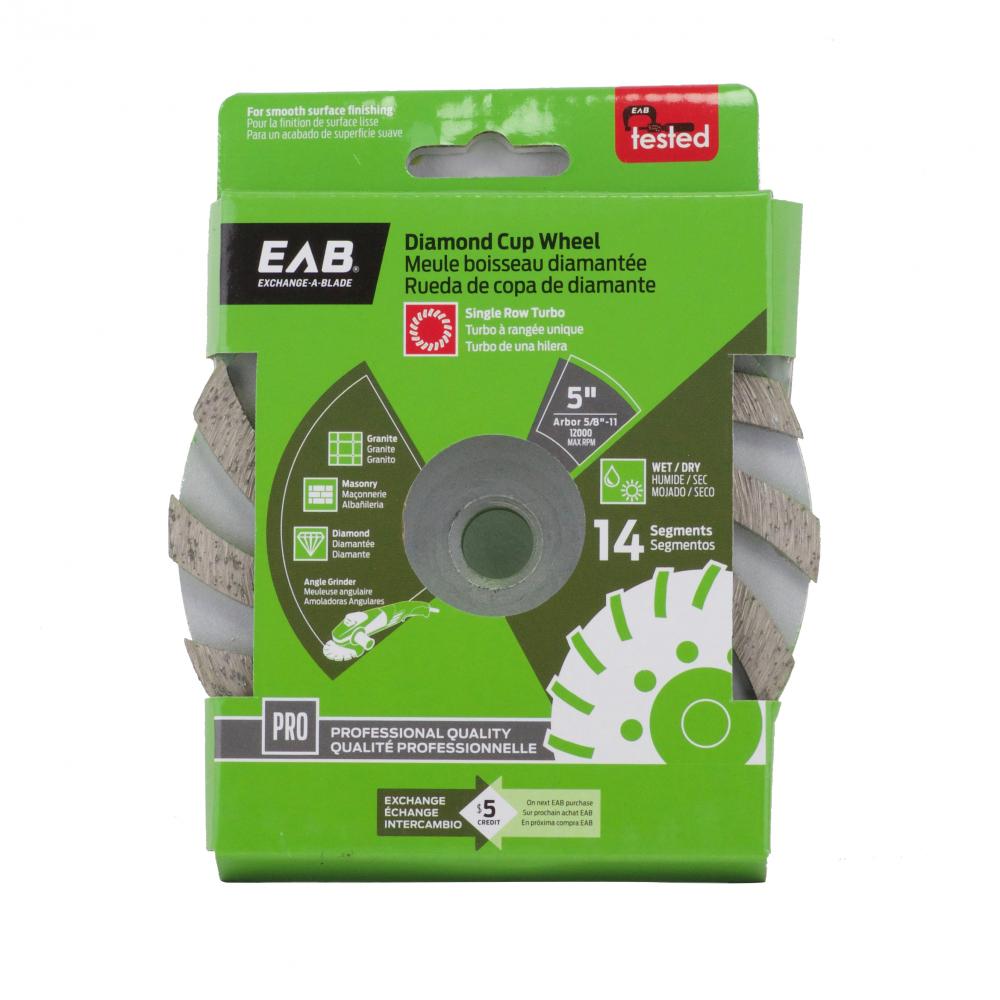 5&#34; Specialty Cup Wheel Turbo Single Row Concrete Professional Diamond Blade<span class=' ItemWarning' style='display:block;'>Item is usually in stock, but we&#39;ll be in touch if there&#39;s a problem<br /></span>