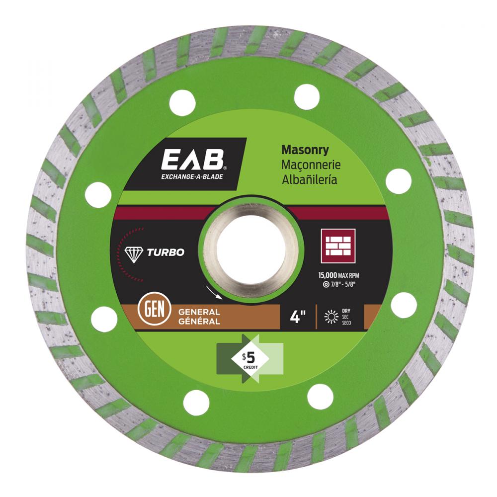 4&#34; Turbo Rim Concrete Green Diamond Blade<span class=' ItemWarning' style='display:block;'>Item is usually in stock, but we&#39;ll be in touch if there&#39;s a problem<br /></span>