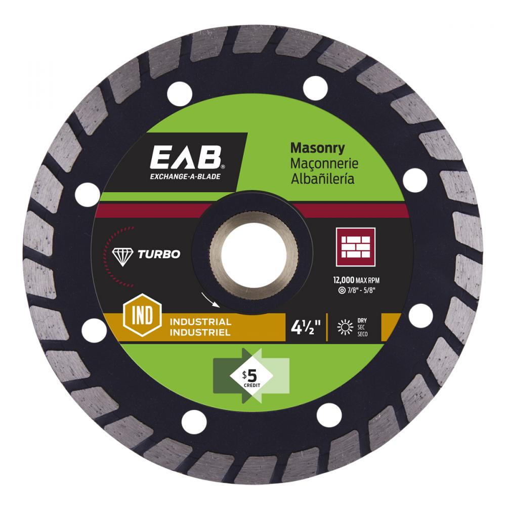 4 1/2&#34; Turbo Rim Concrete Black Industrial Diamond Blade<span class=' ItemWarning' style='display:block;'>Item is usually in stock, but we&#39;ll be in touch if there&#39;s a problem<br /></span>