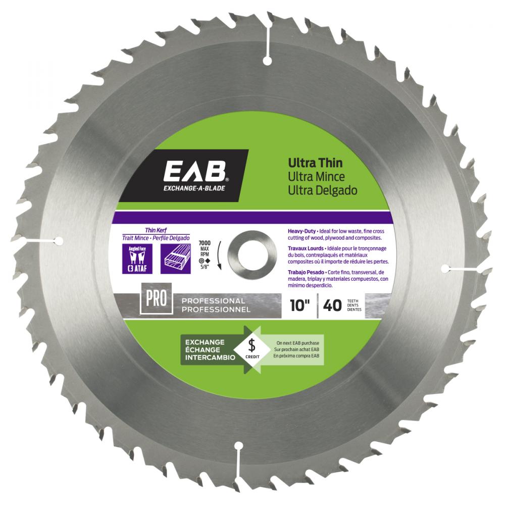 10&#34; x 40 Teeth Finishing Ultra Thin Professional Saw Blade<span class=' ItemWarning' style='display:block;'>Item is usually in stock, but we&#39;ll be in touch if there&#39;s a problem<br /></span>