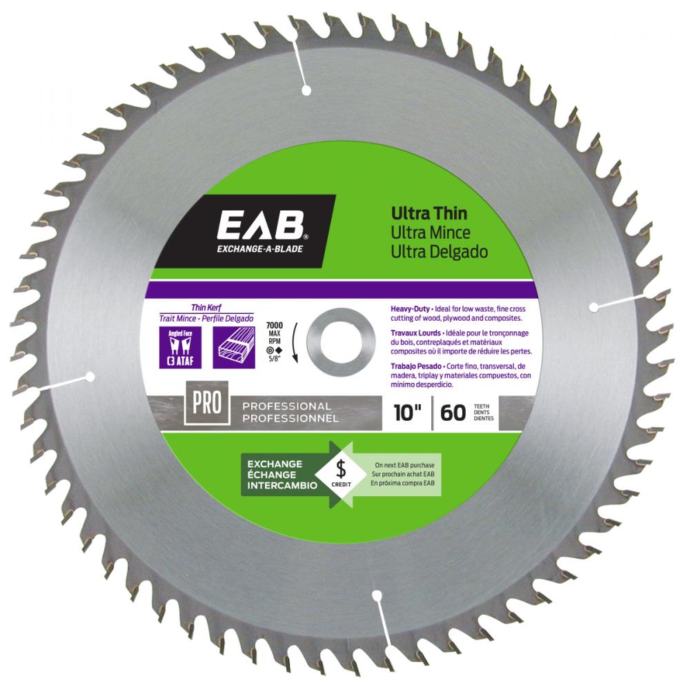 10&#34; x 60 Teeth Finishing Ultra Thin Professional Saw Blade<span class=' ItemWarning' style='display:block;'>Item is usually in stock, but we&#39;ll be in touch if there&#39;s a problem<br /></span>