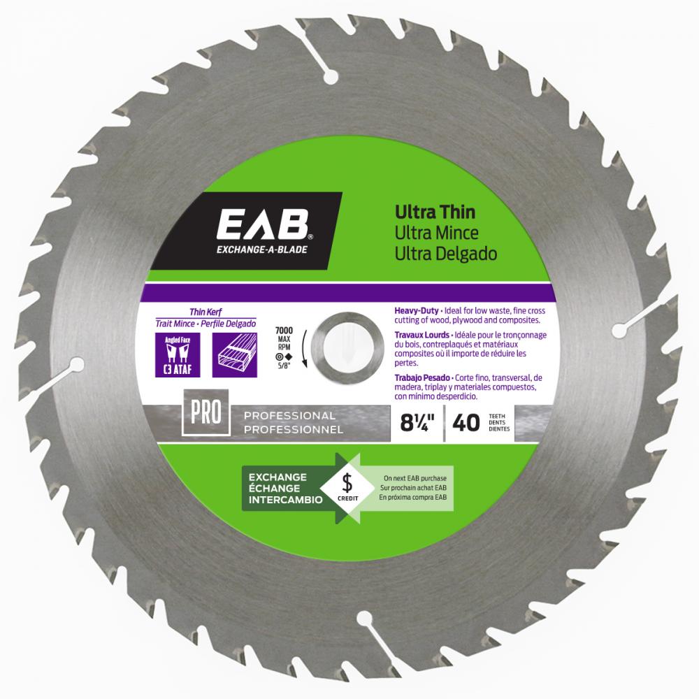 8 1/4&#34; x 40 Teeth Finishing Ultra Thin Professional Saw Blade<span class=' ItemWarning' style='display:block;'>Item is usually in stock, but we&#39;ll be in touch if there&#39;s a problem<br /></span>