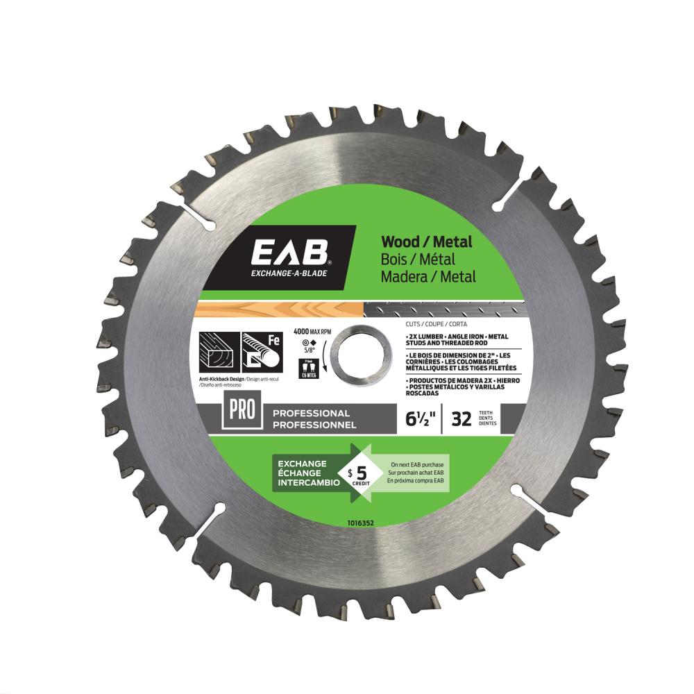 6 1/2&#34; x 32 Teeth Wood & Metal Professional Saw Blade<span class=' ItemWarning' style='display:block;'>Item is usually in stock, but we&#39;ll be in touch if there&#39;s a problem<br /></span>