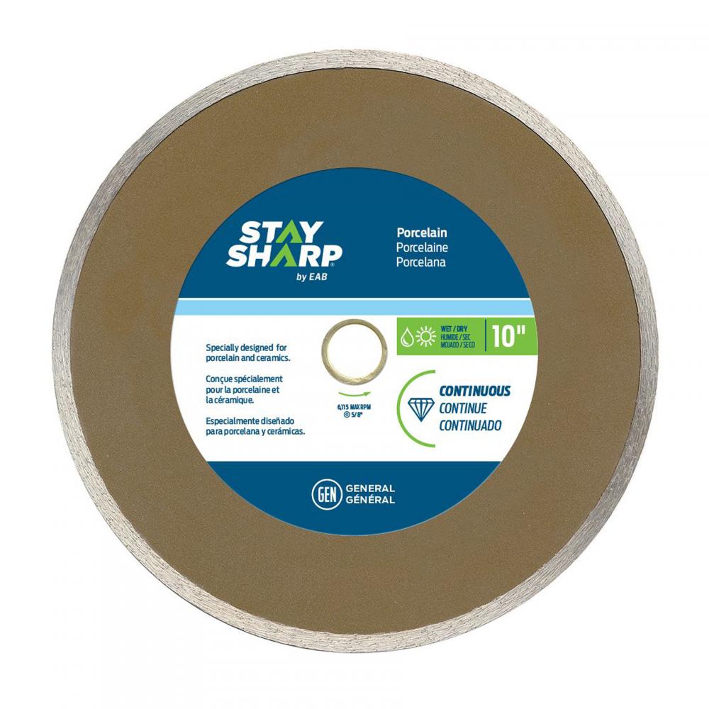 10&#34; Continuous Rim Porcelain Tile Bronze Diamond Blade<span class=' ItemWarning' style='display:block;'>Item is usually in stock, but we&#39;ll be in touch if there&#39;s a problem<br /></span>