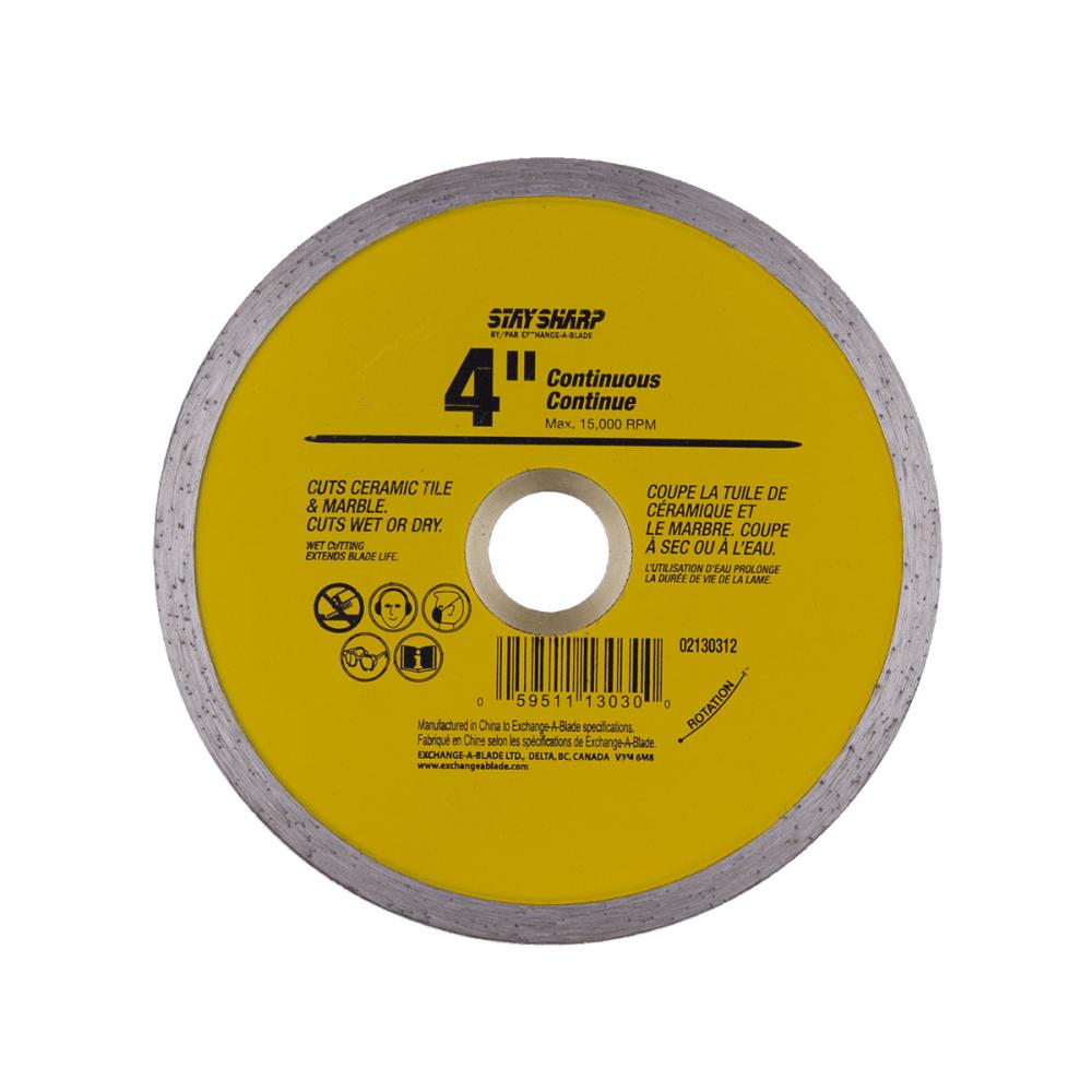 4&#34; Continuous Rim Ceramic Tile Yellow Diamond Blade<span class=' ItemWarning' style='display:block;'>Item is usually in stock, but we&#39;ll be in touch if there&#39;s a problem<br /></span>