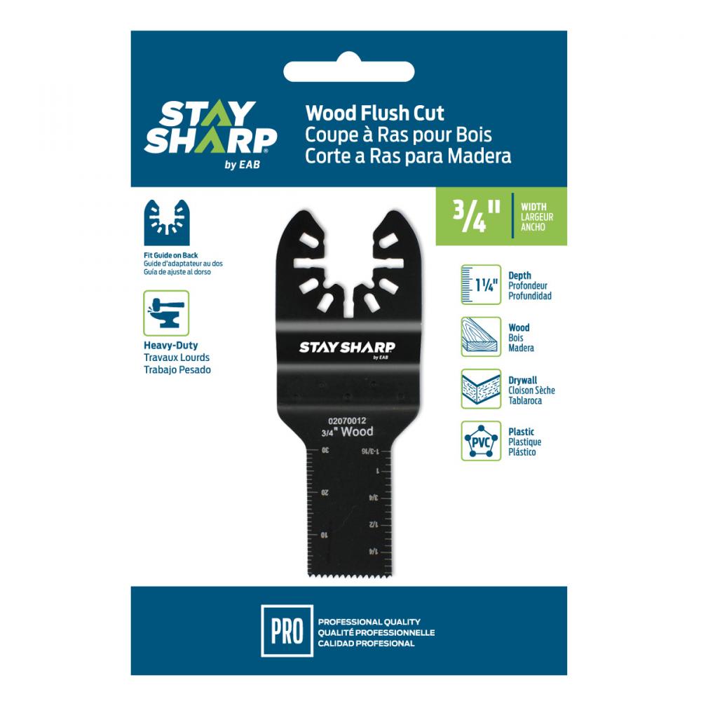 3/4&#34; HCS Flush Cut (Wood) Professional Oscillating Accessory - Recyclable<span class=' ItemWarning' style='display:block;'>Item is usually in stock, but we&#39;ll be in touch if there&#39;s a problem<br /></span>