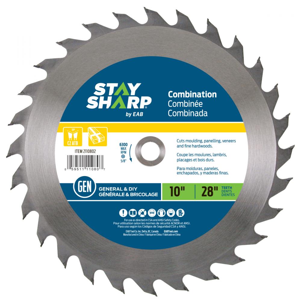 10&#34; x 28 Teeth All Purpose Combination Saw Blade<span class=' ItemWarning' style='display:block;'>Item is usually in stock, but we&#39;ll be in touch if there&#39;s a problem<br /></span>