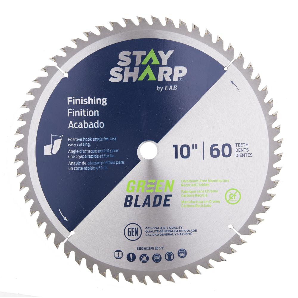 10&#34; x 60 Teeth Finishing Green Blade Saw Blade<span class=' ItemWarning' style='display:block;'>Item is usually in stock, but we&#39;ll be in touch if there&#39;s a problem<br /></span>