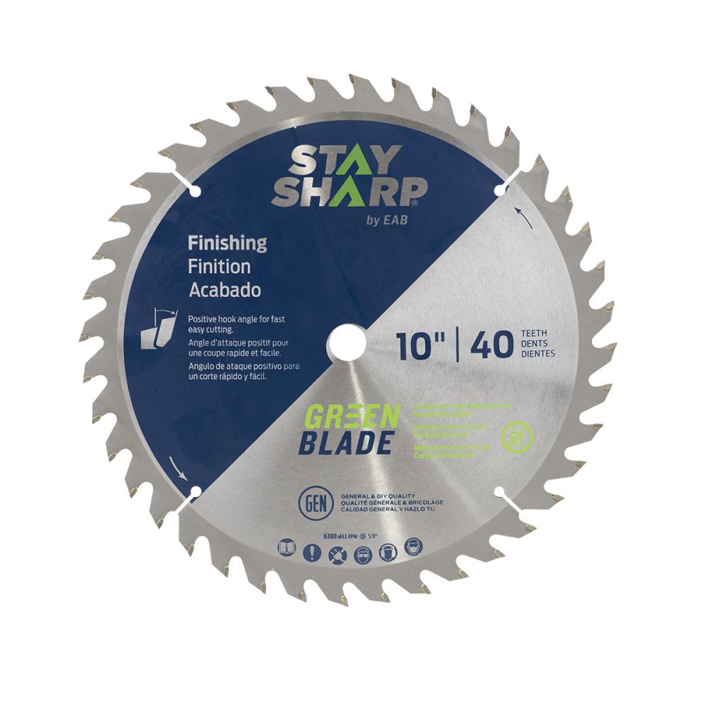 10&#34; x 40 Teeth Finishing Green Blade Saw Blade<span class=' ItemWarning' style='display:block;'>Item is usually in stock, but we&#39;ll be in touch if there&#39;s a problem<br /></span>