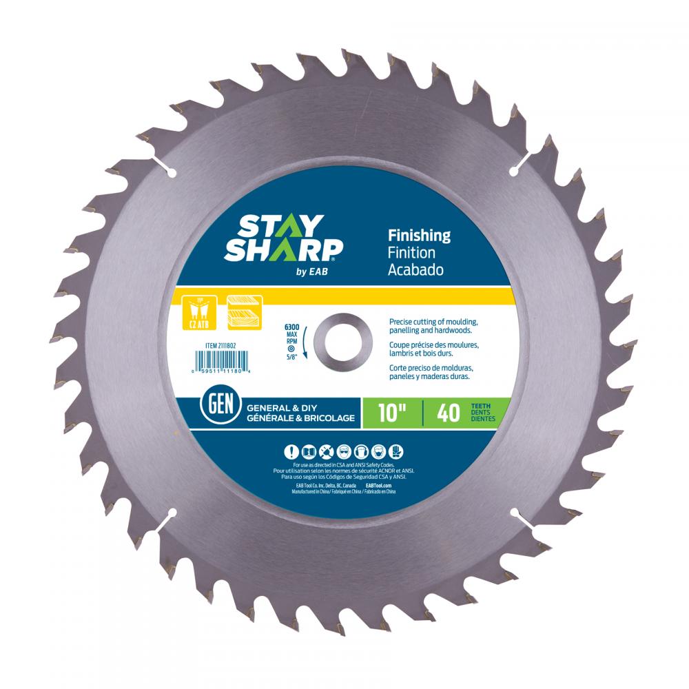 10&#34; x 40 Teeth Finishing Saw Blade<span class=' ItemWarning' style='display:block;'>Item is usually in stock, but we&#39;ll be in touch if there&#39;s a problem<br /></span>