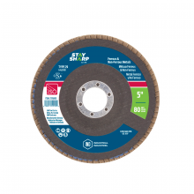 EAB 2176080 - 5" x 80 Grit  Sanding & Cleaning Flap Disc Type 29