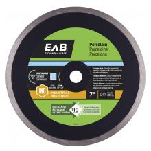 EAB 3110172 - 7" Continuous Rim Porcelain Tile Black Industrial Diamond Blade