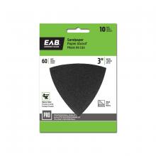 EAB 1070132 - 3" x 60 Grit Sandpaper (10 Pack) Professional Oscillating Accessory