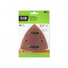 EAB 1070462 - 3 1/2" x 80 Grit Sandpaper (10 Pack) Industrial Oscillating Accessory