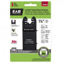 EAB 1070542 - 1 1/4" Flush Cut (Wood & Metal) Carbide (3 Pack)