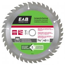 EAB 1013152 - 7 1/4" x 40 Teeth Framing Composite Decking Professional Saw Blade