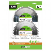 EAB 2500007 - 12" x 48 & 80 Teeth Framing Combo (2 Pc Multipack) Saw Blade