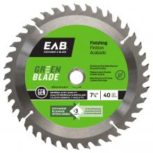 EAB 1110072 - 7 1/4" x 40 Teeth Finishing Green Blade Saw Blade