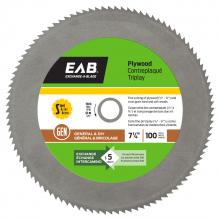 EAB 1002122 - 7 1/4" x 100 Teeth Finishing Plywood Saw Blade