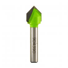 EAB 2110062 - 1/2" x 1/4" Shank Decorative Vee Groove Professional Router Bit