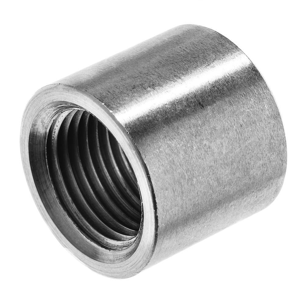 Pipe Fitting - 304 Stainless Steel - Class 3000 - Half Coupling - 1/4&#34; NPT Femal<span class=' ItemWarning' style='display:block;'>Item is usually in stock, but we&#39;ll be in touch if there&#39;s a problem<br /></span>