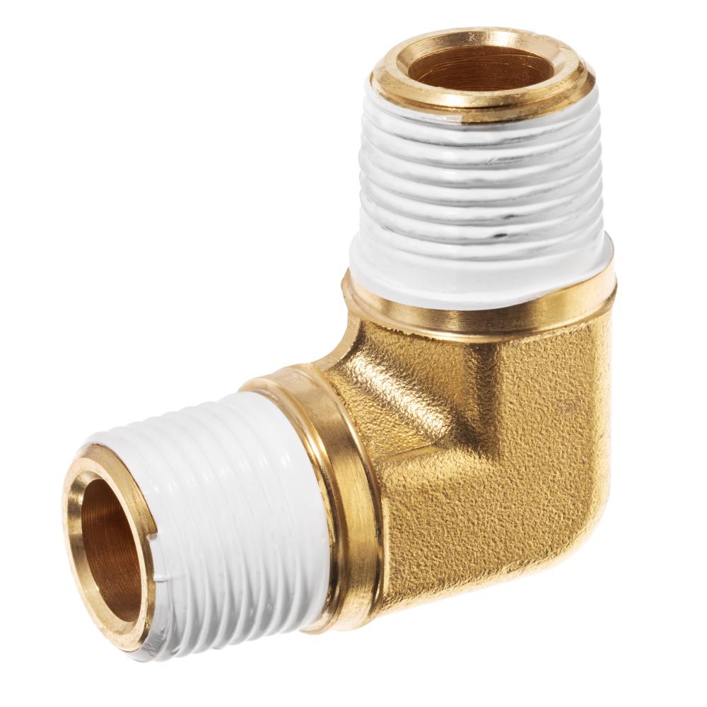 Pipe Fitting w/ Thread Sealant - Brass - Instrumentation - Male Elbow - 1/4&#34; NPT<span class=' ItemWarning' style='display:block;'>Item is usually in stock, but we&#39;ll be in touch if there&#39;s a problem<br /></span>