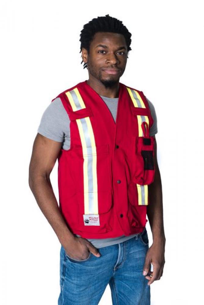 RED UNLINED FR SAFETY VESTS (9 OZ ULTRASOFT) - SMALL<span class=' ItemWarning' style='display:block;'>Item is usually in stock, but we&#39;ll be in touch if there&#39;s a problem<br /></span>