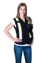 White Bear FRVESTBK-4XL - BLACK UNLINED FR SAFETY VESTS (9 OZ ULTRASOFT) - 4X-LARGE