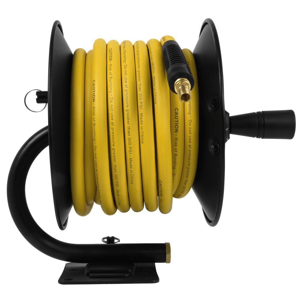 DEWALT, Manual Hose Reel, 3/8&#34; X 50&#39;  Rubber<span class=' ItemWarning' style='display:block;'>Item is usually in stock, but we&#39;ll be in touch if there&#39;s a problem<br /></span>