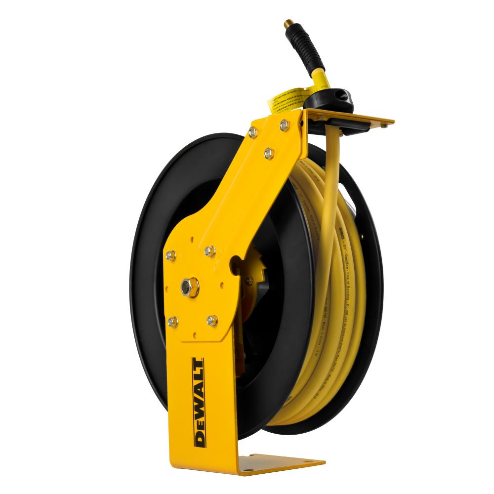 DEWALT, Single Arm Hose Reel, 3/8&#34; X 50&#39;  Rubber<span class=' ItemWarning' style='display:block;'>Item is usually in stock, but we&#39;ll be in touch if there&#39;s a problem<br /></span>